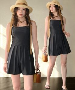 OSYAREVO 水着 ロンパース 体型カバー レディース