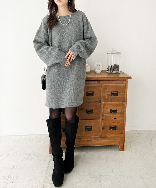 GeeRA 「GeeRA」 ニットワンピース MEDIUM グレー レディース - 画像 (6)