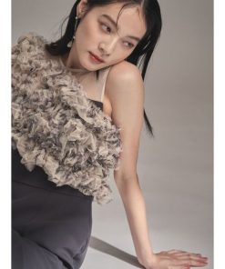 LAGUNAMOON パンツドレス LADYチュールオフショルパンツドレス