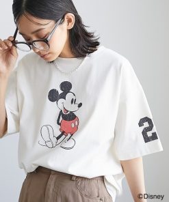 Disney 「Disney」 半袖Tシャツ 3L オフホワイト レディース