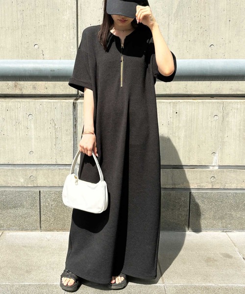 GeeRA 「GeeRA」 半袖ワンピース MEDIUM ブラック レディース