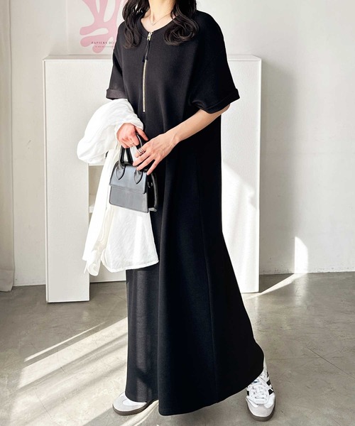 GeeRA 「GeeRA」 半袖ワンピース MEDIUM ブラック レディース - 画像 (2)