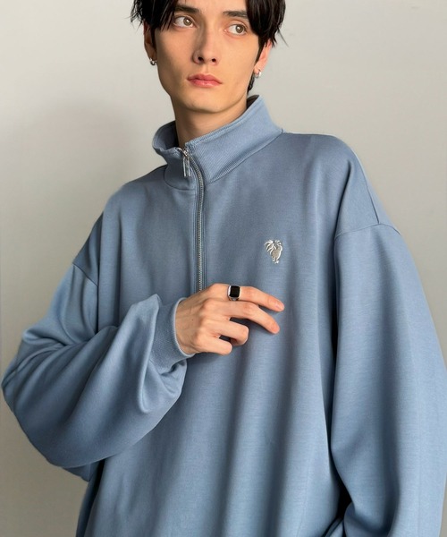 Java tシャツ 「JaVaジャバコラボ」「素材で魅せる。」刺繍入りダンボール素材ジップTシャツ(長袖) メンズ レディース - 画像 (5)