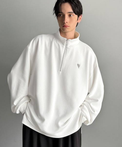 Java tシャツ 「JaVaジャバコラボ」「素材で魅せる。」刺繍入りダンボール素材ジップTシャツ(長袖) メンズ レディース - 画像 (6)