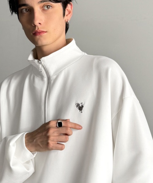 Java tシャツ 「JaVaジャバコラボ」「素材で魅せる。」刺繍入りダンボール素材ジップTシャツ(長袖) メンズ レディース - 画像 (7)