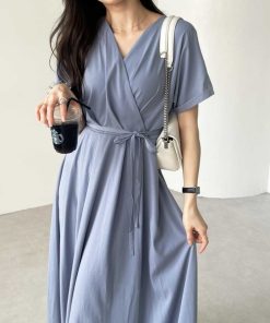 GeeRA 「GeeRA」 半袖ワンピース LARGE ブルー レディース