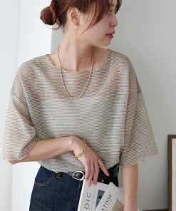 Discoat 「DISCOAT」 半袖Tシャツ FREE ベージュ レディース