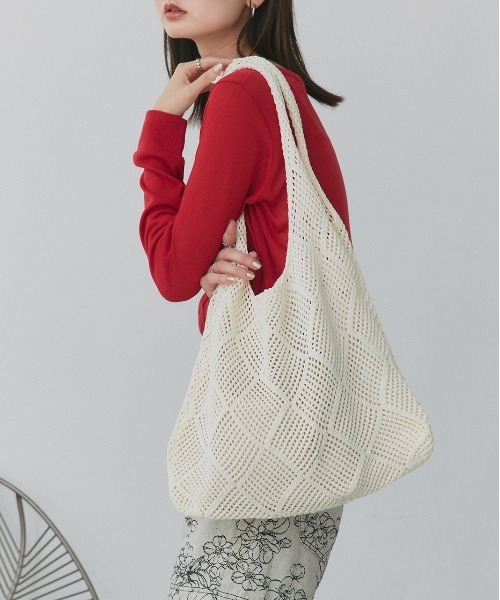 ad thie トートバッグ カラフルニットトートバッグ レディース - 画像 (2)