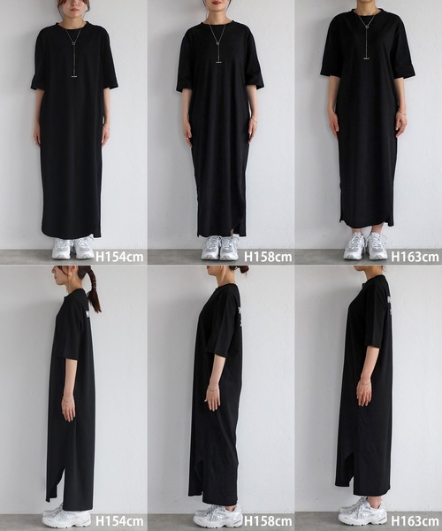 Bonjour Sagan 「Bonjour Sagan」 「each」半袖ワンピース L ブラック レディース - 画像 (2)