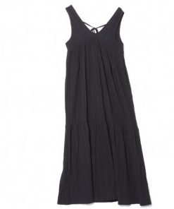 Discoat 「DISCOAT」 ストライプ柄ノースリーブワンピース FREE ブラック レディース