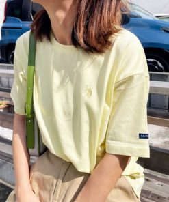 U.S. POLO ASSN. 「U.S. ASSN.」 半袖Tシャツ X-LARGE イエロー レディース