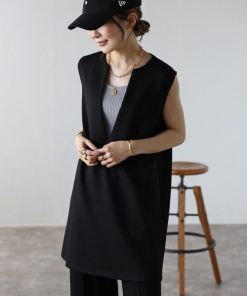 Bonjour Sagan 「Bonjour Sagan」 ノースリーブワンピース FREE ブラック レディース