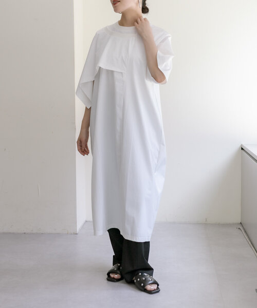 ear PAPILLONNER 「ear PAPILLONNER」 半袖ワンピース FREE サックスブルー レディース - 画像 (2)