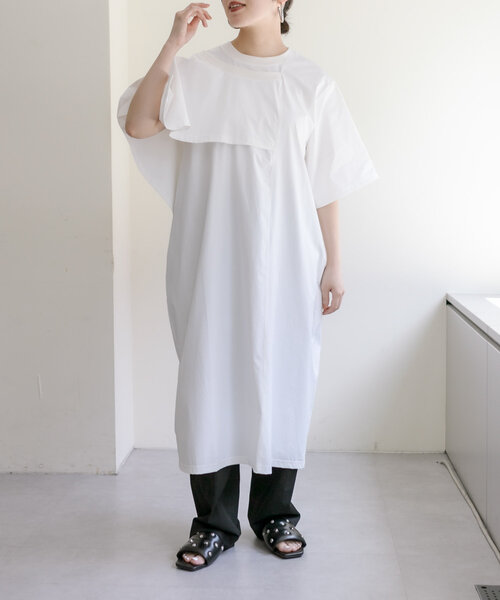 ear PAPILLONNER 「ear PAPILLONNER」 半袖ワンピース FREE サックスブルー レディース - 画像 (3)