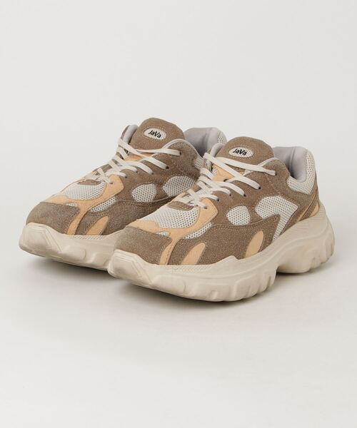 Java 「Java」 ローカットスニーカー LARGE ベージュ レディース