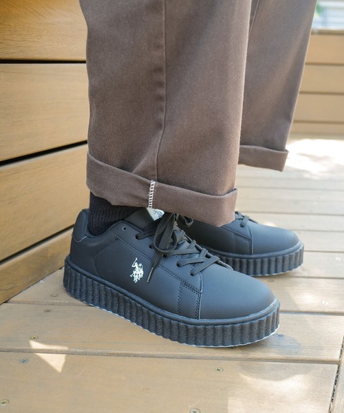 U.S. POLO ASSN. スニーカー 「U.S. ASSN./ユーエスポロアッスン」厚底ボリュームソール ワンポイント ローカットスニーカー メンズ レディース - 画像 (3)