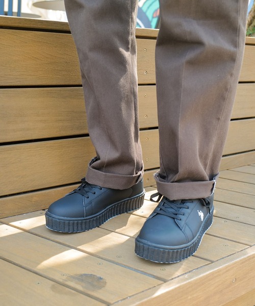 U.S. POLO ASSN. スニーカー 「U.S. ASSN./ユーエスポロアッスン」厚底ボリュームソール ワンポイント ローカットスニーカー メンズ レディース - 画像 (9)