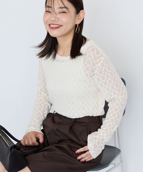 AMERICAN HOLIC tシャツ レース長袖プルオーバー レディース - 画像 (2)