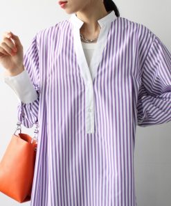 GeeRA 「GeeRA」 長袖ワンピース MEDIUM パープル レディース