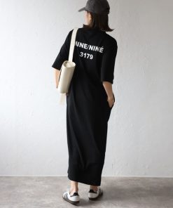 Bonjour Sagan 「Bonjour Sagan」 Tシャツワンピース M ブラック レディース