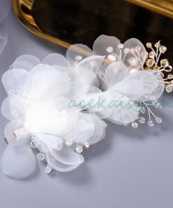 ウエディング ティアラ ヘアピン フラワー 安い 髪飾り ウェディング クラウン 結婚式 ヘッドドレス ブライダル 花 パーティー  ヘアアクセサリー 花嫁