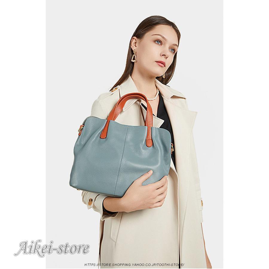 本革 トートバッグ レディース レザーバッグ ショルダーバッグ 革バッグ かばん 通勤 通学 大人 20代30代40代50代 - 画像 (3)