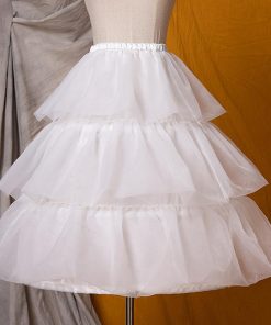 ロリータ Lolita パニエ ボリューム ワイヤー入り ロング 丈70cm ウエディング 結婚式 ホワイト ブラック