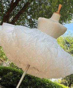 パニエ ミニ丈 超ミニ 35cm 多層オーガンジー 華やか ボリューム チュチュ スカート ロリータ コスプレ ダンス衣装 ステージ衣装