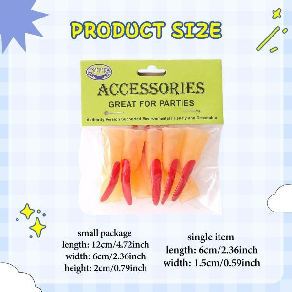 魔女の爪 フィンガーネイル ロング魔女の指 ドレスアップ ステージショー バー用 1.5cmx6cm 10個 - 画像 (4)