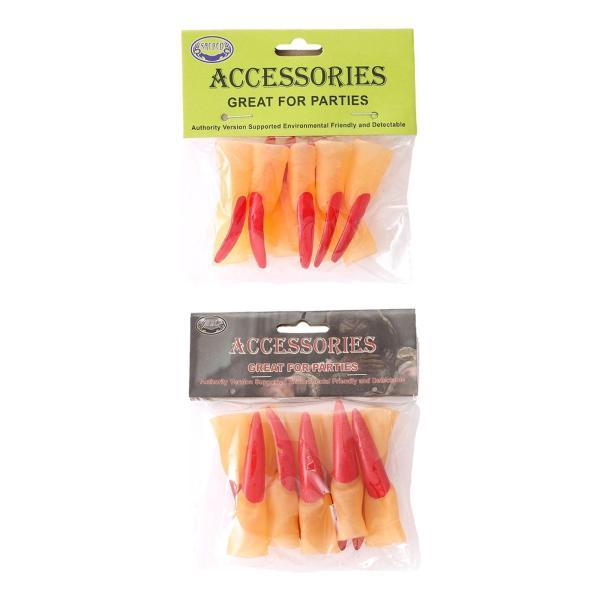 魔女の爪 フィンガーネイル ロング魔女の指 ドレスアップ ステージショー バー用 1.5cmx6cm 10個 - 画像 (5)