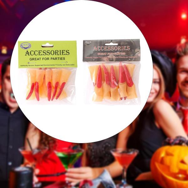 魔女の爪 フィンガーネイル ロング魔女の指 ドレスアップ ステージショー バー用 1.5cmx6cm 10個 - 画像 (6)