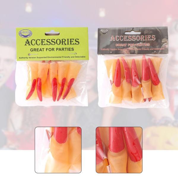 魔女の爪 フィンガーネイル ロング魔女の指 ドレスアップ ステージショー バー用 1.5cmx6cm 10個 - 画像 (8)