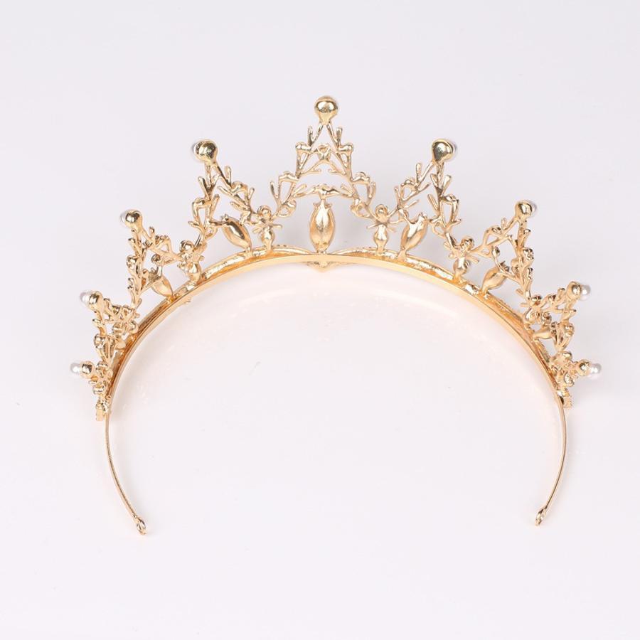 ティアラ ウエディング コスプレ 髪飾り 花嫁 結婚式 ヘッドドレス ブライダル パーティー 二次会 ヘアアクセサリー キラキラ - 画像 (3)