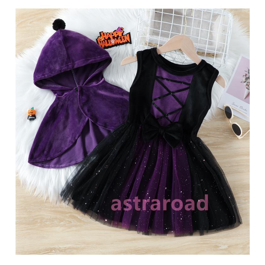 衣装 女の子 子供ドレス チュール ワンピース ベビー 赤ちゃん マント ポンチョ 悪魔 天使 幽霊 柄 カボチャ 服 こうもり 南瓜 海賊 - 画像 (7)