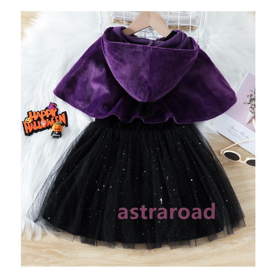衣装 女の子 子供ドレス チュール ワンピース ベビー 赤ちゃん マント ポンチョ 悪魔 天使 幽霊 柄 カボチャ 服 こうもり 南瓜 海賊 - 画像 (9)