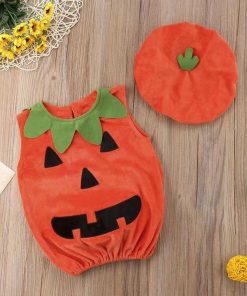 [期間限定 P5倍] ハロウィン カボチャ 仮装 子供 かぼちゃ 70 80 90 100 110 南瓜 服 男の子 女の子 おしゃれ コスプレ 衣装 激安