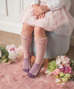 Disney ソックス 靴下 ハイソックス フリル 子供 キッズ ガールズ 女の子 ディズニー キャラクター かわいい 2柄セット セット 16〜18 19〜21 おしゃれ