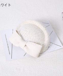 ベール付き トークハット トーク帽 フォーマル アクセサリー パーティー用品 レディース 女性用 髪飾り カクテル帽 8色 th024h