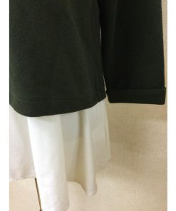 LEPSIM　LEPSIM 濃いグリーンの重ね着風カットソー インナー側は白 サイズM