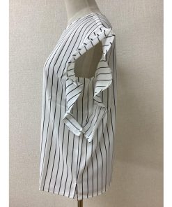 OPAQUE.CLIP オペーク ドットクリップ　タグ付き未使用 白に黒ストライプ ブラウス