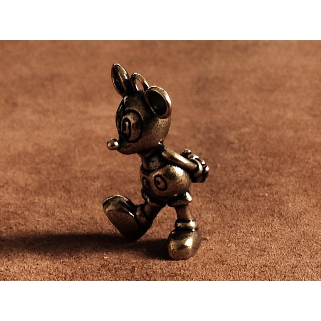 真鍮 ねずみ キーホルダー (キャラクター)ネズミ 鼠 マウス ブート キーリング 面白グッズ テーマパーク 遊園地 ブラス ゴールド - 画像 (2)