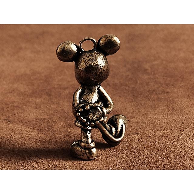 真鍮 ねずみ キーホルダー (キャラクター)ネズミ 鼠 マウス ブート キーリング 面白グッズ テーマパーク 遊園地 ブラス ゴールド - 画像 (3)
