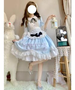 霧雨樊花オリジナル秋頌軽花嫁ロリータ宮廷モデルロリータスカートフレンチワンピースマルチカラー