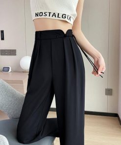 2color ボトムス カジュアルパンツ チャイナボタン 黒い ブラック