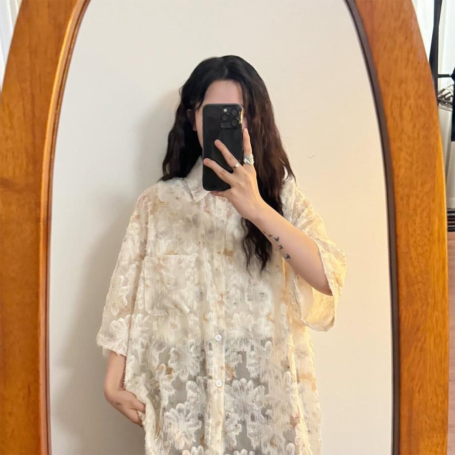 4color トップス 半袖 男女兼用 メンズ カジュアル アプリコット グリーン ピンク パープル - 画像 (7)