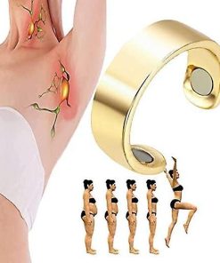 女性のためのデトックス磁気リング、女性のための磁気デトックスリングチャーム磁気デトックスリングゴールドリングトレンディなジュエリー