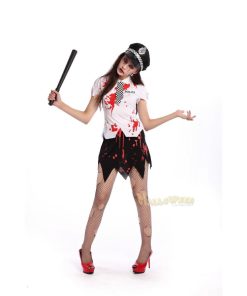 ホラー系 血まみれ ポリス コスプレ衣装 ハロウィン ハロウィーン エロ 過激 大人 女性 レディース セクシー【4735/3】