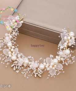 カチューシャ ビジュー パール ウェディング ウエディング ブライダル 結婚式 二次会 ヘッドドレス アクセサリー ヘアアクセサリー 髪飾り ティアラ