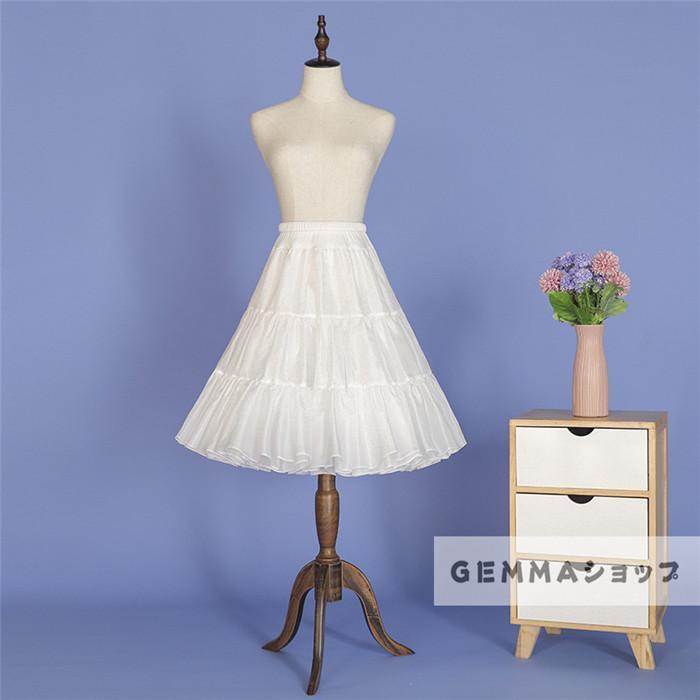 パニエ スカート用 ワンピース用 ロリータ Lolita Aライン ホワイトパニエ ブラックパニエ ワイヤなし 雲パニエ - 画像 (6)