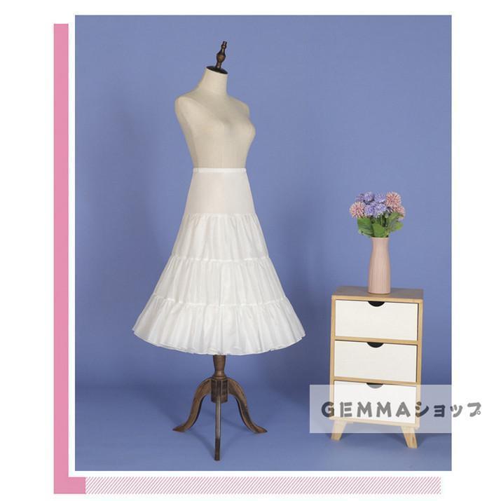 パニエ スカート用 ワンピース用 ロリータ Lolita Aライン ホワイトパニエ ブラックパニエ ワイヤなし 雲パニエ - 画像 (7)